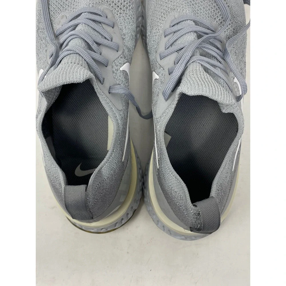 Nike Epic React Flyknit Wolf Grey Mens Running Shoes AQ0067-002 Size 12